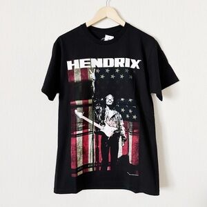Jimi Hendrix American Flag Graphic T-Shirt